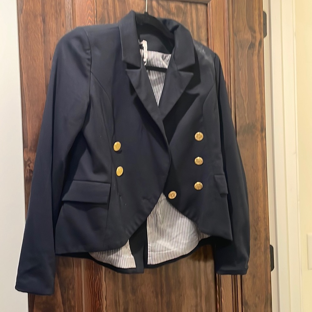 Navy blazer/sweater material